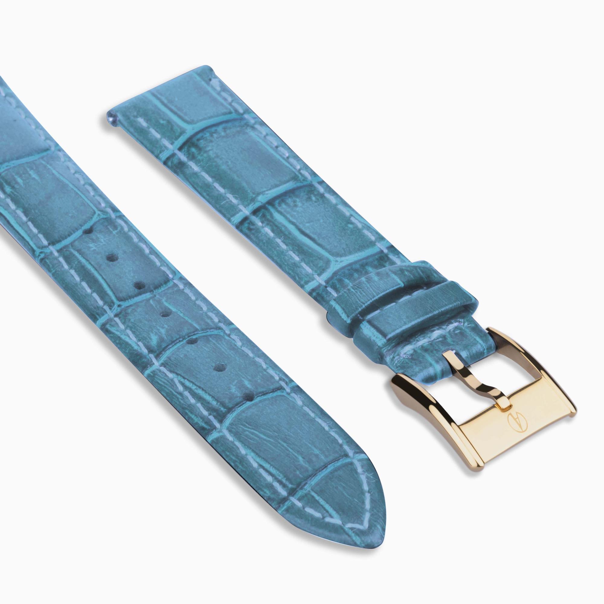 Accurist Everyday Unisex Light Blue Leather 18mm Strap